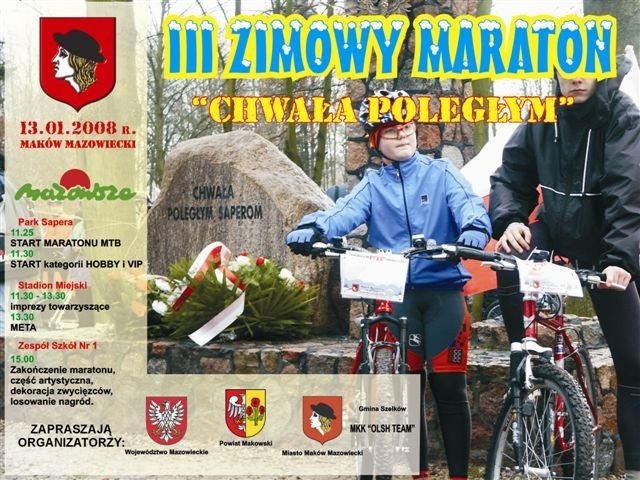 Zdjęcie do artykułu: III Zimowy Maraton MTB "Chwała Poległym" - zaproszenie.