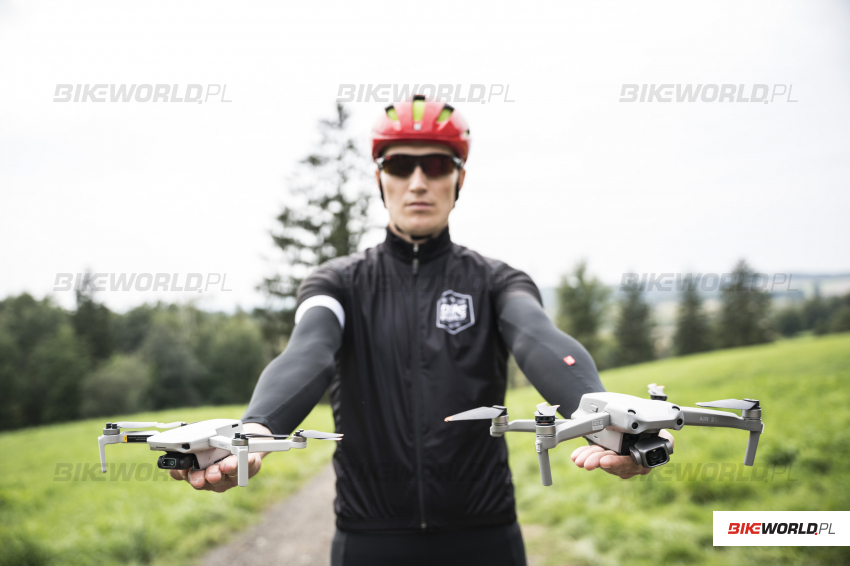 Zdjęcie do artykułu: Test: Drony na rower - DJI Mini 2 i Air 2S