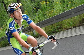 Maciej Bodnar (Liquigas - Doimo) jechał dziś aktywnie