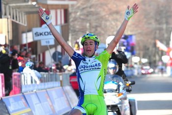 Vincenzo Nibali (Liquigas-Cannondale) triumfuje na 6. etapie Tirreno-Adriatico