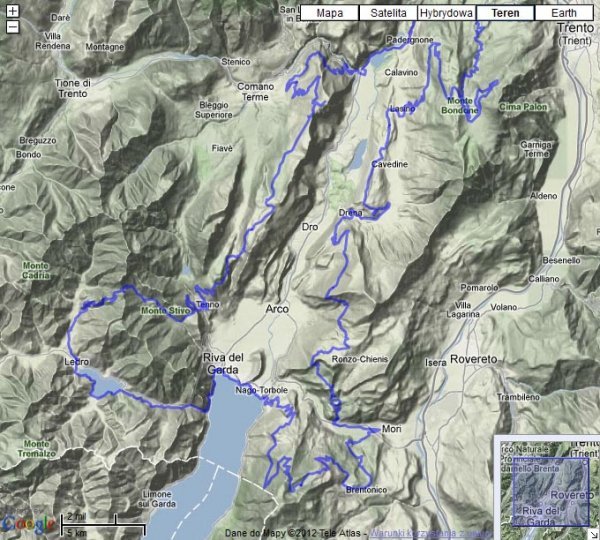 Główna trasa MTB regionu Trentino - 218 km i 10.000 przewyższeń