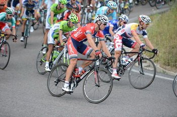 Mistrz Norwegii, Thor Hushovd (BMC Racing) na jednym ze zjazdów