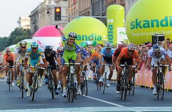 Na Placu Trzech Krzyży najszybszy był Jacopo Guarnieri (LIquigas - Doimo)