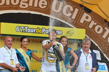 Radość Greipela na podium w Krakowie