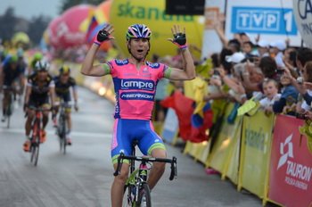Diego Ulissi (Lampre-Merida) triumfuje na pierwszym etapie Tour de Pologne